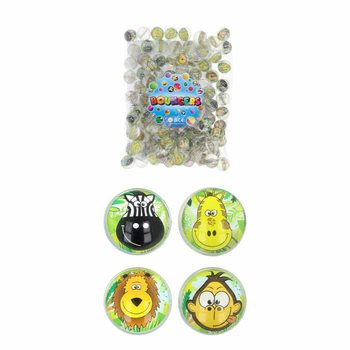 Piłeczki Kauczukowe Zwierzęta z Dżungli Mix - Ø 3,3 cm (100 szt.)