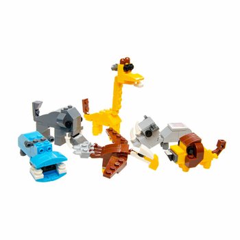 Klocki Konstrukcyjne Brick w Jajku - Mix Zwierzęta z Dżungli (12 szt.)