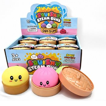 RAGE - Gniotek Squishy Bun Dumplings DUŻY (8.5x8.5x4.8 cm) - Viral 2026 Fidget Toy (12 szt.)