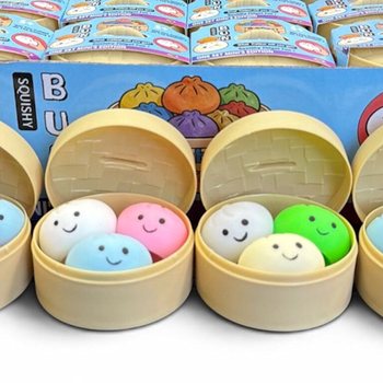 RAGE - Gniotek Squishy MINI&rsquo;S EDITION Bun Dumplings MAŁY (5.3 x 5.3 x 4.1 Cm) Viral 2026 Fidget Toy (24 szt.)