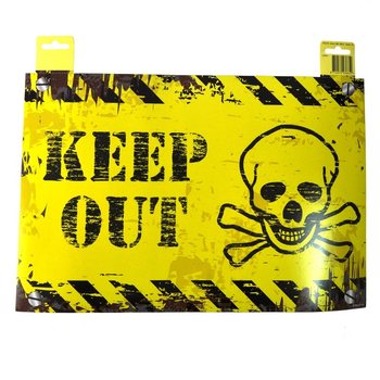 DEKORACYJNA TABLICZKA NA DRZWI - "DANGER" / "KEEP OUT" (12 szt.)
