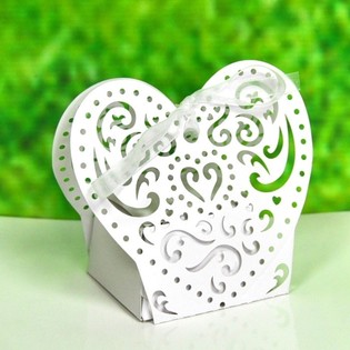 Pudełeczka Ślubne Ażurowe Laser-Cut na Podziękowania (12 szt.)