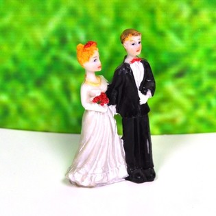 Topper na Tort Figurka Pary Młodej 8 cm (10 szt.)