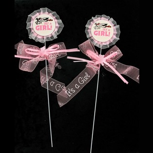 Topper do Ciasta na Narodziny - It's a Girl (12 szt.)