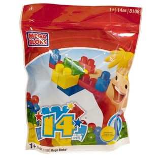 Mega Bloks 8108 - Torba z dużymi klockami (14 elementów)