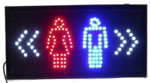 TABLICA REKLAMOWA LED - TOALETA