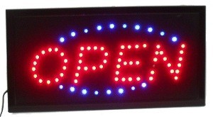 TABLICA REKLAMOWA LED - OPEN 2 KOLORY