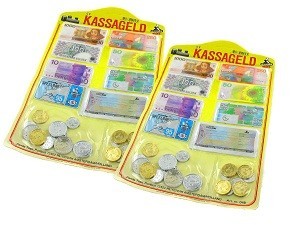 ZABAWKOWE BANKNOTY I MONETY (12 szt.)
