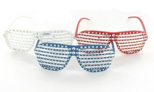 Okulary Shutter Shades z Bling Bling (10 szt.)