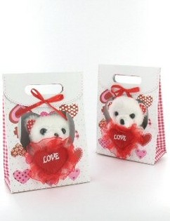Pluszowy miś "I LOVE YOU" w torebce (6 szt.)