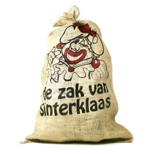 Worek jutowy na prezenty - Święty Mikołaj