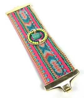Luksusowa Szeroka Bransoletka w Stylu Ibiza Multicolor Budda (1 szt.)