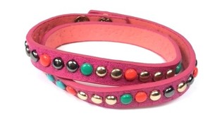 Bransoletka Fuchsia z Ćwiekami (Styl Ibiza)