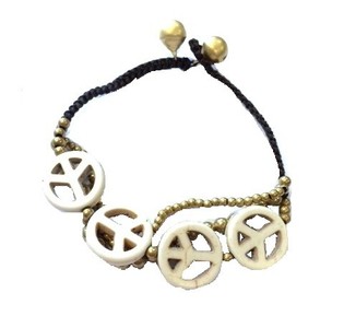 Kremowa Bransoletka Ibiza Peace (1 szt.)