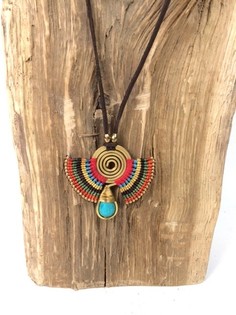 Naszyjnik HANDMADE ORIGINALS z Bluestone Czerwono-Brązowy (1 szt.)