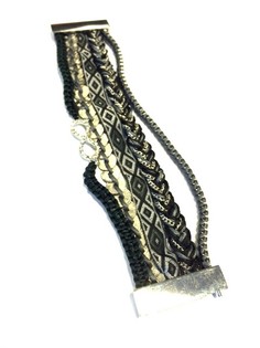 Bransoletka Czarno/Szara (1 szt.)