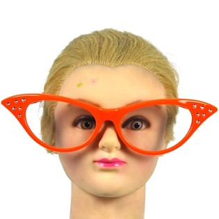 DUŻE POMARAŃCZOWE OKULARY IMPREZOWE (12 szt.)