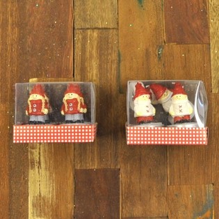 4 ŚWIECZKI TEALIGHT FIGURKI ŚWIĄTECZNE W PUDEŁKU (12 szt.)