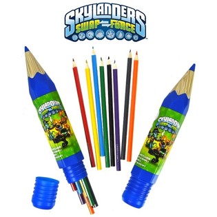 Kredki Oł&oacute;wkowe Skylanders - Zestaw 8 szt. w Dużej Tubie (6 szt.)