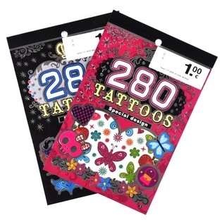 Książeczki z Tatuażami 280 Naklejek (24 szt.)