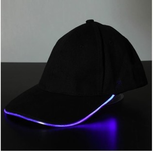 ŚWIECĄCA CZAPKA LED / PARTY CAPS - KOLOR: FIOLETOWY (12 szt.)