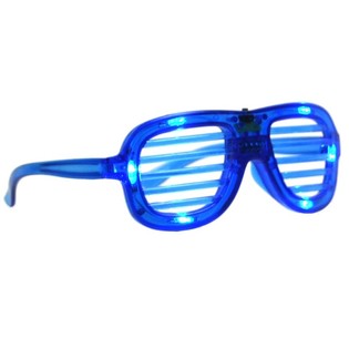 OKULARY SHUTTER SHADES Z OŚWIETLENIEM - NIEBIESKIE (12 szt.)