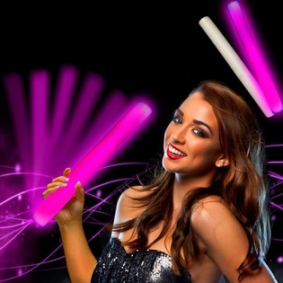 Pałka LED Piankowa RÓŻOWA - Party Stick - 24 szt.