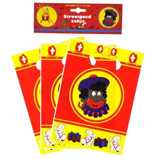 10 Torebek na Prezenty Mikołajkowe Sinterklaas 22 x 16 cm (6 szt.)
