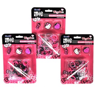 Zestaw gumek do robienia bransoletek z zawieszkami Hello Kitty (12 szt.)