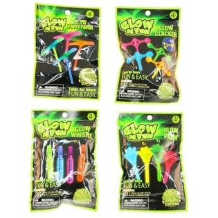 4 ZABAWKI GLOW 'N ' FUN W WORKU (24 szt.)