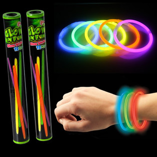 12 Bransoletek Świecących Glow w Tubie (22 tuby)