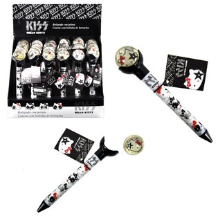HELLO KITTY - DŁUGOPIS I PIŁECZKA KAUCZUKOWA 2 W 1 - CZARNY (24 szt.)