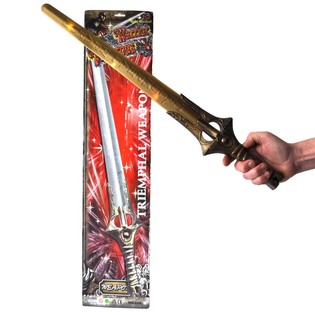 Miecz zabawka ze światłem i dźwiękiem na karcie - 66 cm (4 szt.)