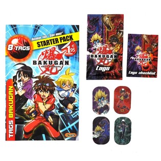 BAKUGAN - Zestaw startowy 8 Tag&oacute;w (100 szt.)