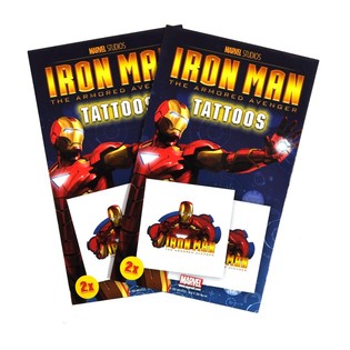 Tatuaże Marvel 2-częściowe - Model Iron Man (50 szt.)