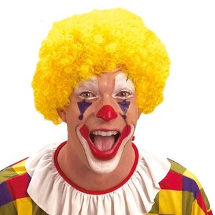 Żółta Peruka Clowna (10 szt.)