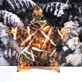 DUŻA ŚWIECĄCA GWIAZDA BETLEJEMSKA DEKORACYJNA 45 CM (2 szt.)