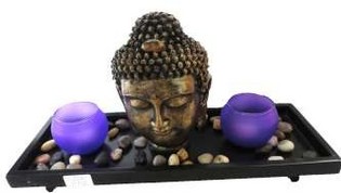 Figurka Dekoracyjna Budda ze Świecznikiem (1 szt.)