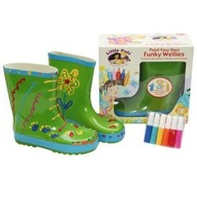 FUNKY WELLIES - POMALUJ WŁASNE KALOSZE - ZIELONE / ROZMIAR: 28