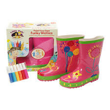FUNKY WELLIES - POKOLORUJ WŁASNE KALOSZE - R&Oacute;ŻOWE / ROZMIAR: 30