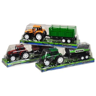 Traktor z przyczepą na blistrze 21 cm (6 szt.)