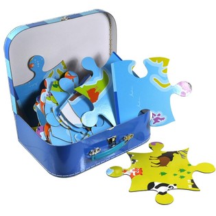 Duże Puzzle Mapa Świata w Walizce