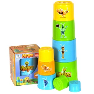 PSZCZÓŁKA MAJA WIEŻA Z KLOCKÓW FUNNY TOWER (6 szt.)