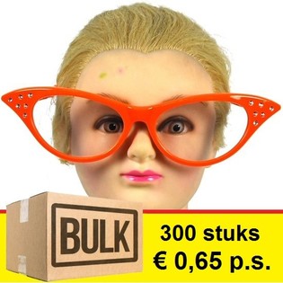 ***OFERTA HURTOWA*** DUŻE POMARAŃCZOWE OKULARY IMPREZOWE (300 szt.)