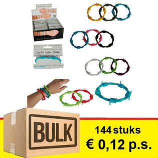 ***OFERTA HURTOWA*** BRANSOLETKI DRUT KOLCZASTY W EKSPOZYTORZE (144 szt.)
