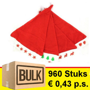 *** OFERTA HURTOWA *** MIX ŚWIECĄCYCH CZAPEK MIKOŁAJA (960 szt.)