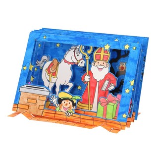 Zestaw do Robienia Tr&oacute;jwymiarowych Okienek 3D Sinterklaas (12 szt.)