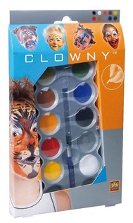 Farby do Twarzy SES Clowny na Bazie Wody (10 Kolor&oacute;w) (1 szt.)