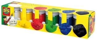 Farby Plakatowe SES Basic, 6x50ml (6 kolor&oacute;w) (1 szt.)