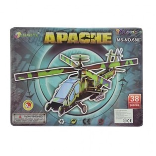 Duże Puzzle 3D – Śmigłowiec Apache (3 szt.)